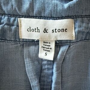 Cloth and stone light cotton/denim shirt small